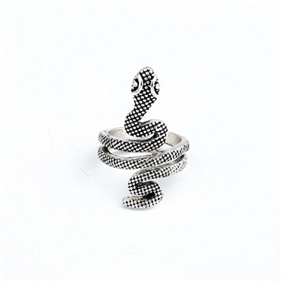 1 Pcs Stereoscopic New Retro Punk Exaggerated Snake Ring Fashion Personality Snake Opening Adjustable Ring Jewelry As GiftR158-6