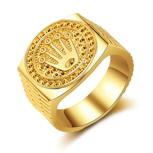 Fooderwerk Jewelry Fashion Hip hop / rock Crown Ring For Men and Women Gold Ring Jewelry