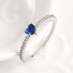 Fashion Delicate Princess Heart Shaped Ring For Woman Personality Jewelry Wedding Engagement Gifts