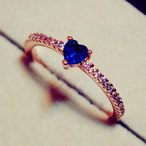 Fashion Delicate Princess Heart Shaped Ring For Woman Personality Jewelry Wedding Engagement Gifts