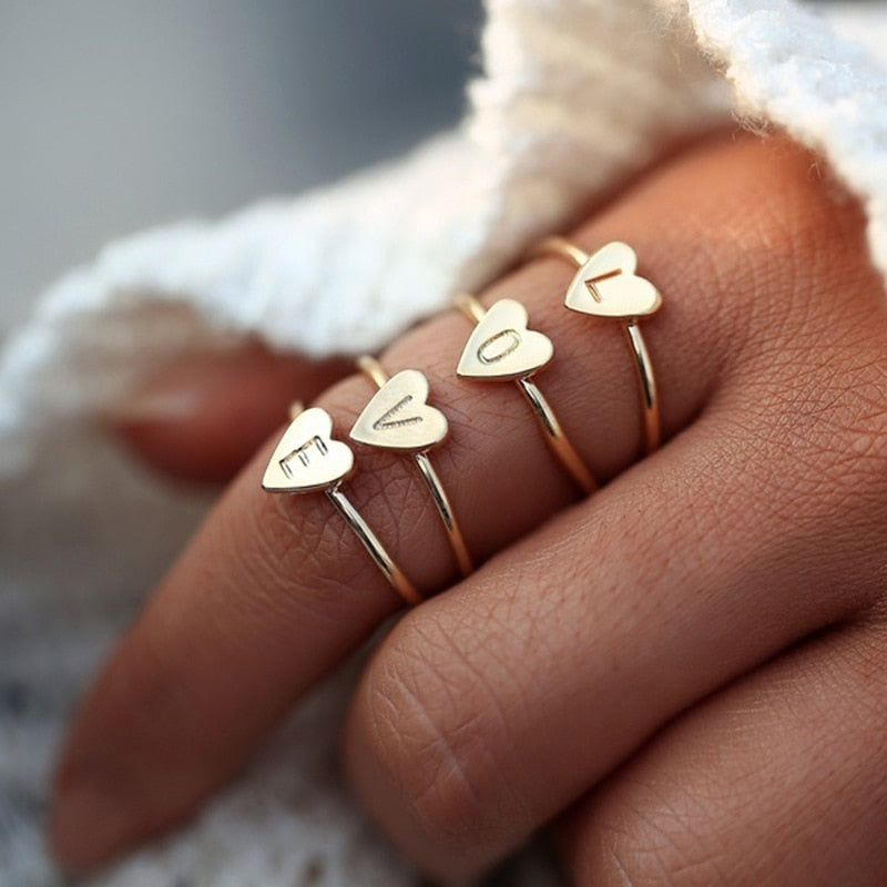 simple diy letters adjustable Engagement Rings for Women exquisite Wedding rings  accessories