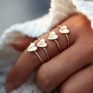 simple diy letters adjustable Engagement Rings for Women exquisite Wedding rings  accessories