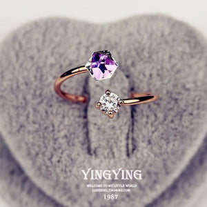 simple diy letters adjustable Engagement Rings for Women exquisite Wedding rings  accessories