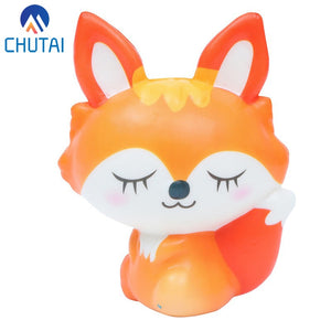 Kawaii Lovely Fox Squishy Slow Rising Cream Scented Decompression Stress Relief Squeeze Toys Antistress Squishies 12*10CM