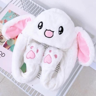 Will Shine Moving Rabbit Ear Hat Velvet Toys Hair Hoop Hat Rabbit Hat Moves Ear Hat Plush Toy 3 Color Gifts For Children