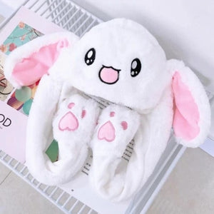 Will Shine Moving Rabbit Ear Hat Velvet Toys Hair Hoop Hat Rabbit Hat Moves Ear Hat Plush Toy 3 Color Gifts For Children