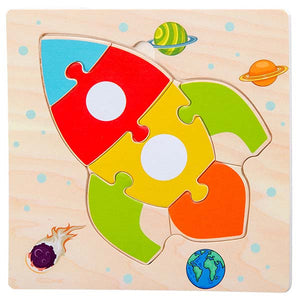 Wooden Materials Toys Children Early Learning Kids Intelligence Match Puzzle Teaching Aids