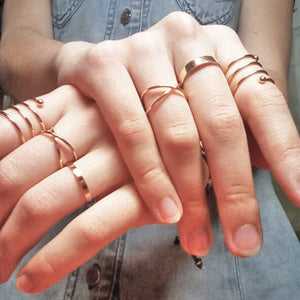 Vienkim 6pcs/Set Unique Ring Set Punk Style Gold Color Knuckle Rings for women Finger Ring Gift